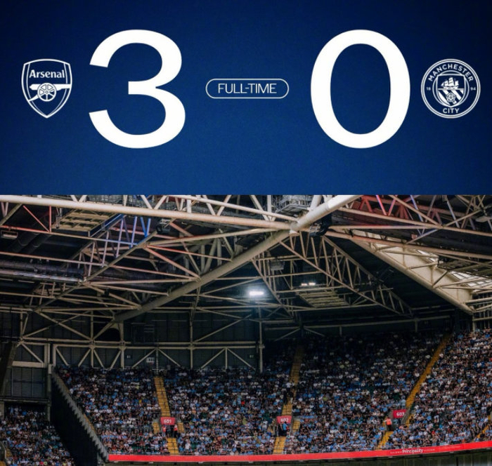 社区盾0比3阿森纳，曼城撞上瓜迪奥拉周期律